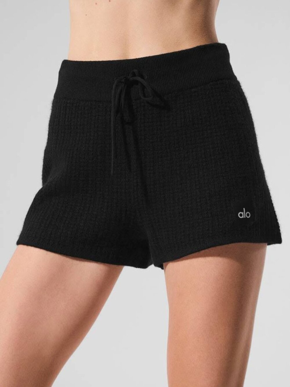 Genuine Alo Yoga Cashmere High-Waist Plush Waffle Short Size XS